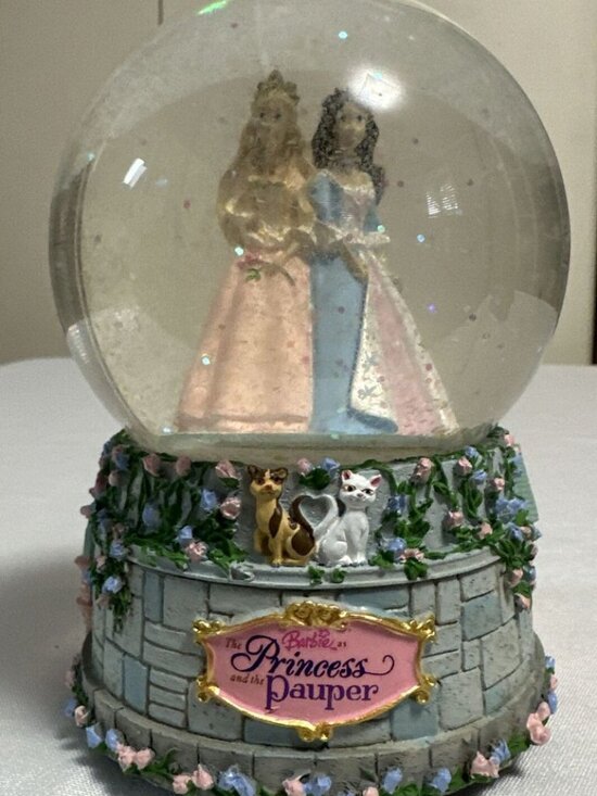 Barbie Princess Snowglobes Princess and Pauper Nutcracker